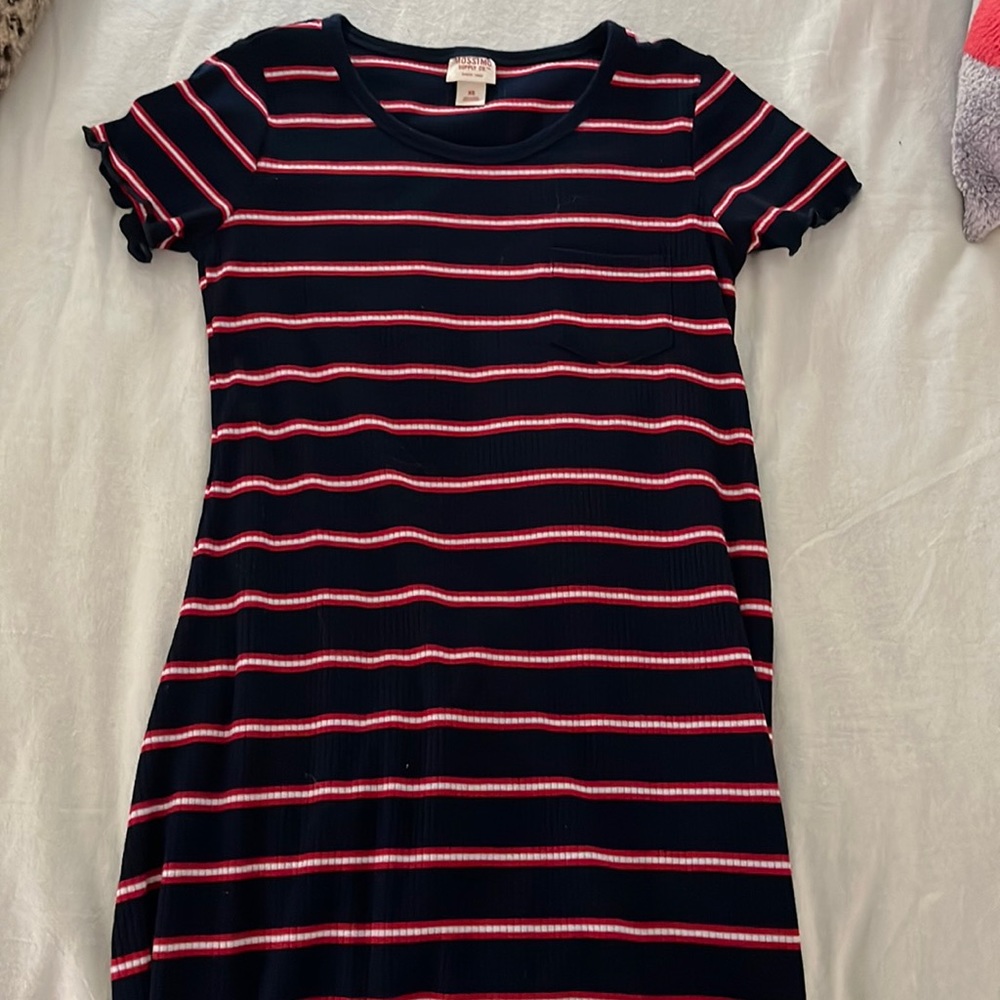 Striped T shirt dress